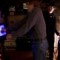 Patrons of the American Veterans Bar in Chauncey, Ohio dance during a break at Karaoke Night.